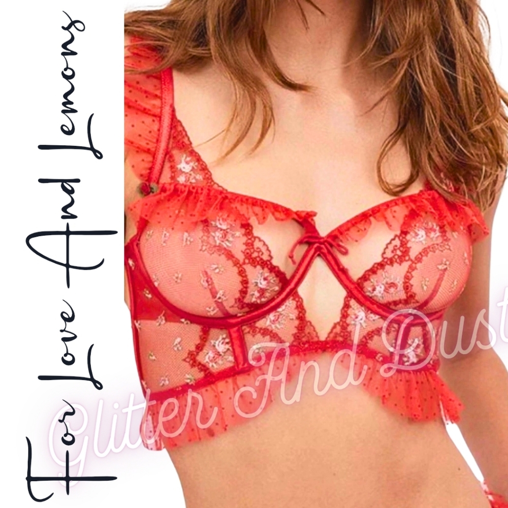 For Love And Lemons Red Rouge Bustier